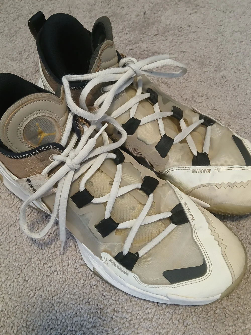 Jordan Why Not Men's Beige, White and Black Sneakers